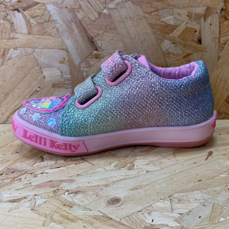 Lelli Kelly Kinder-Einhorn-Regenbogen-Trainer – Multi-Glitzer