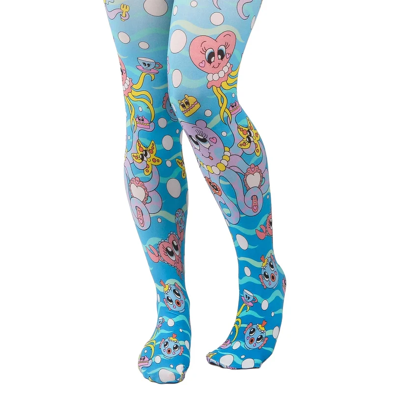 Irregular Choice Damen-Unterwasser-Partystrumpfhose – Blau