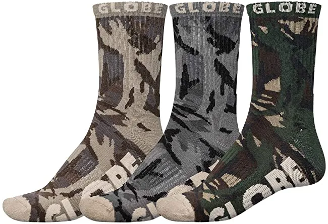 Globe Herren Eco Camo Crew Socken (3er-Pack)