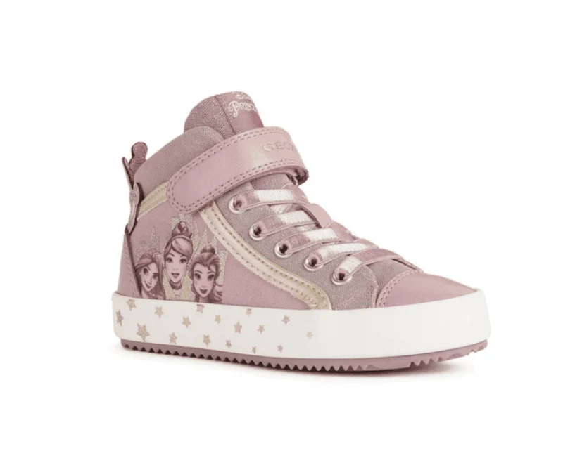 Geox Kinder Disney Princess High-Top-Sneaker – Pink / Platin