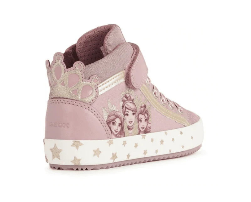 Geox Kinder Disney Princess High-Top-Sneaker – Pink / Platin
