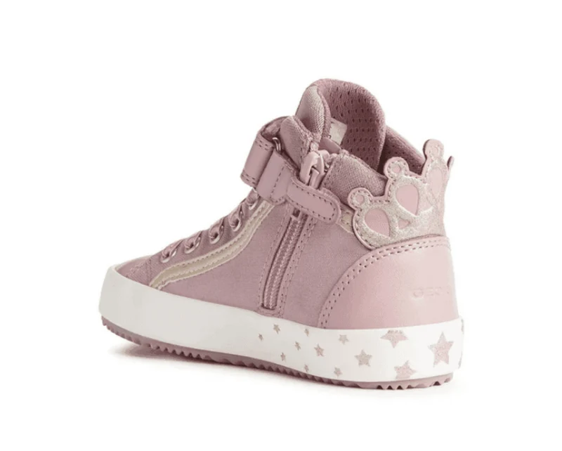 Geox Kinder Disney Princess High-Top-Sneaker – Pink / Platin