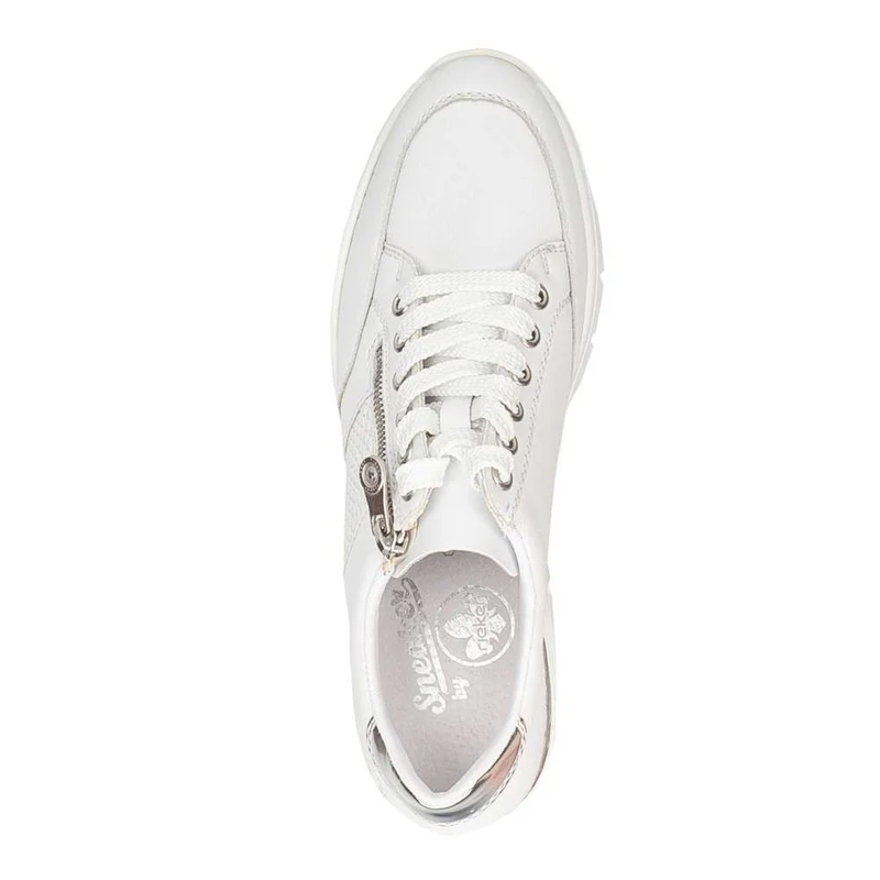 Rieker Modische Damen-Sneaker mit Keilabsatz – Weiß
