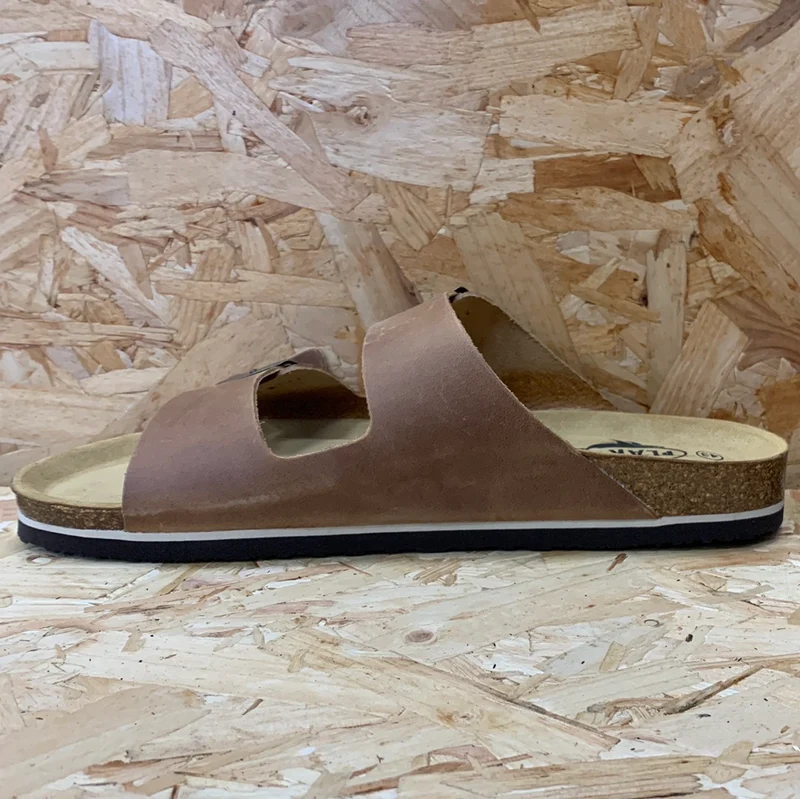 Plakton Herren Malaga Apure Ledersandale – Eichenbraun
