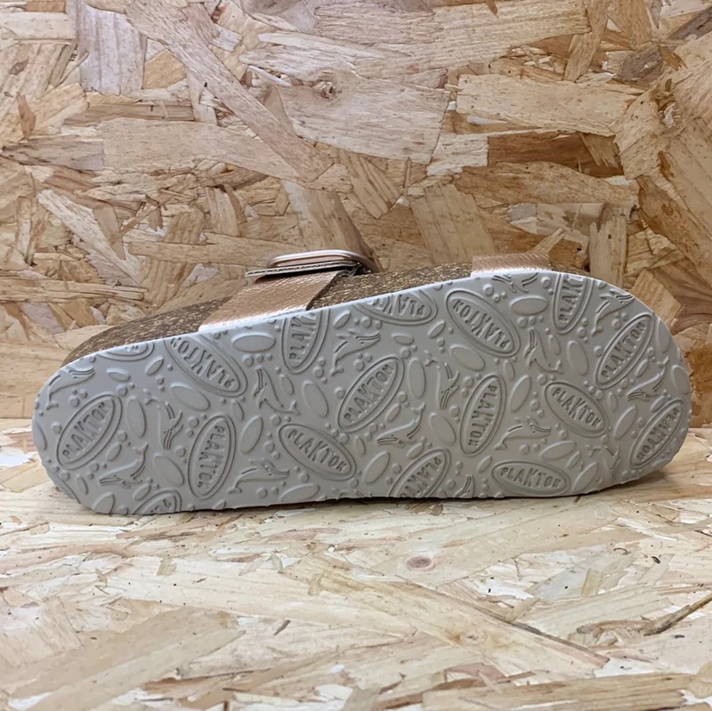 Plakton Damen-Sandale „Alicante Mid“ aus Leder – Roségold