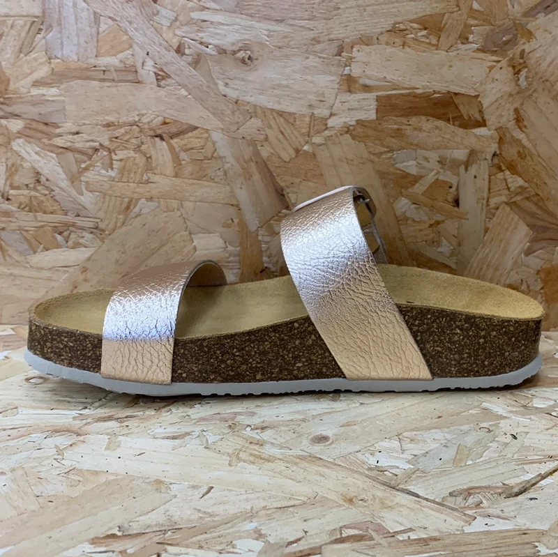 Plakton Damen-Sandale „Alicante Mid“ aus Leder – Roségold