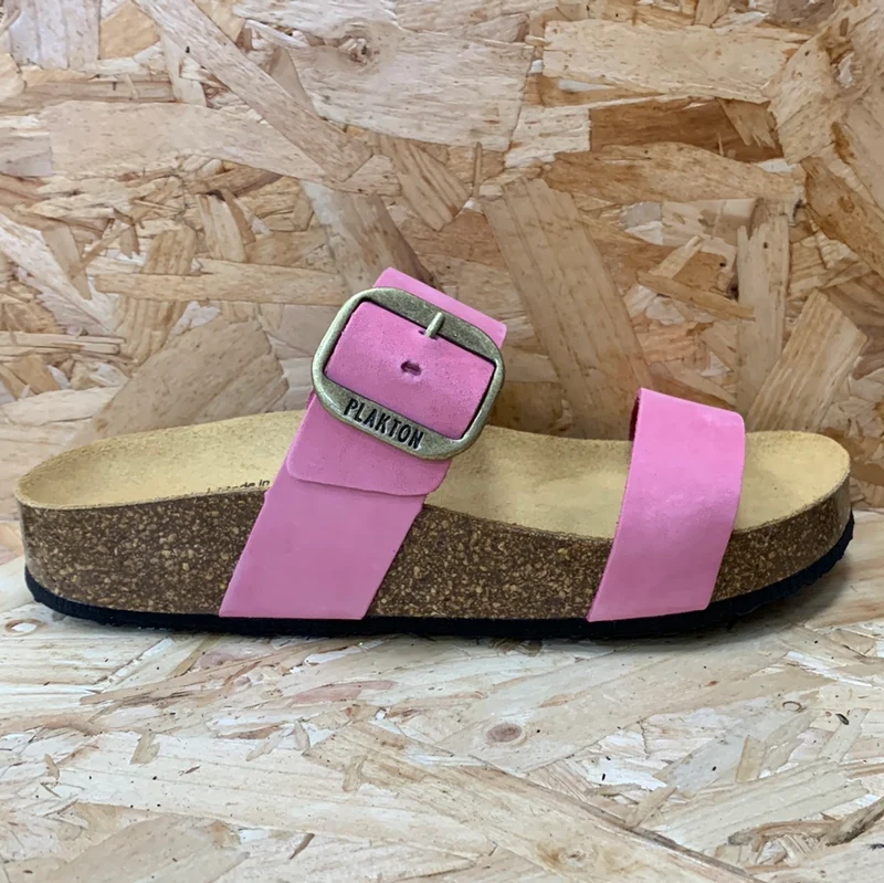 Plakton Damen-Sandale „Alicante Mid“ aus Nubukleder – Rosa
