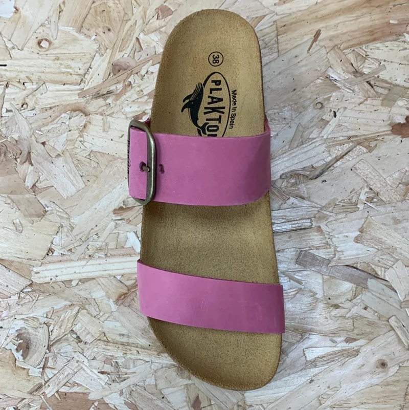 Plakton Damen-Sandale „Alicante Mid“ aus Nubukleder – Rosa
