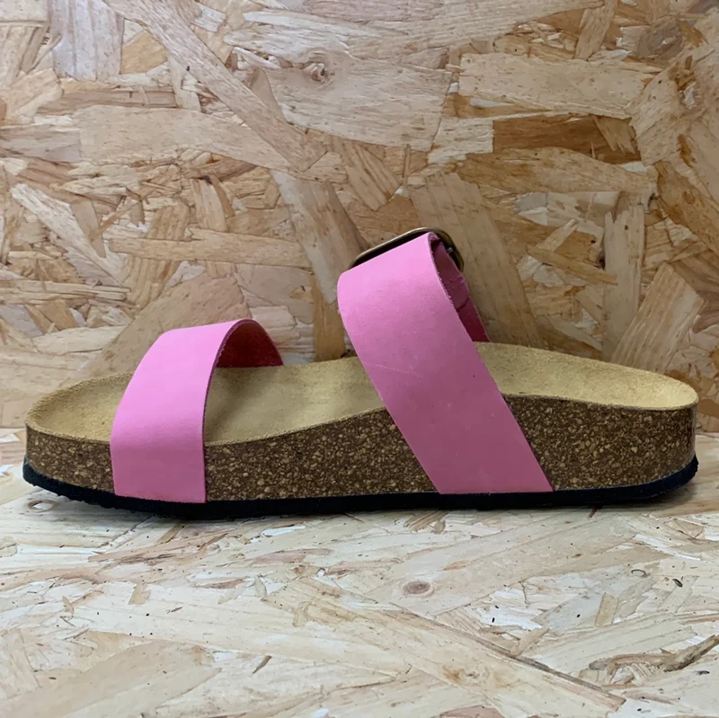 Plakton Damen-Sandale „Alicante Mid“ aus Nubukleder – Rosa