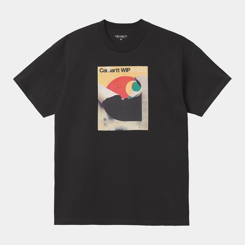 Carhartt WIP Kurzarm-T-Shirt aus Bio-Baumwolle mit Buchcover für Herren – Schwarz