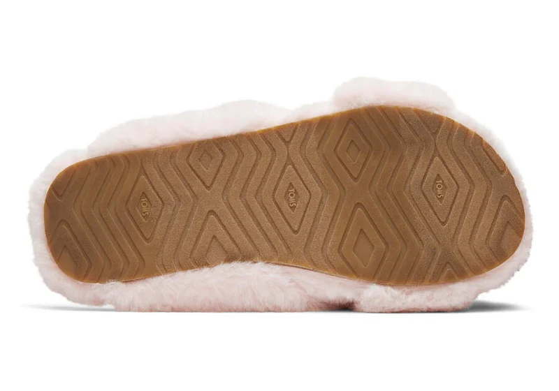 TOMS Damen Susie Kunstfell-vegane Hausschuhe – Rosa