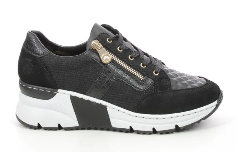 Rieker Mode-Sneaker für Damen – Schwarz