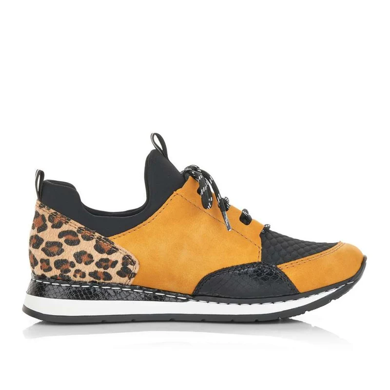 Rieker Modische Damen-Sneaker – Gelb / Schwarz