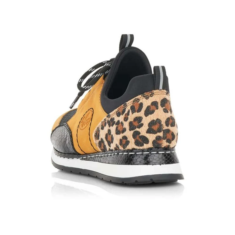 Rieker Modische Damen-Sneaker – Gelb / Schwarz