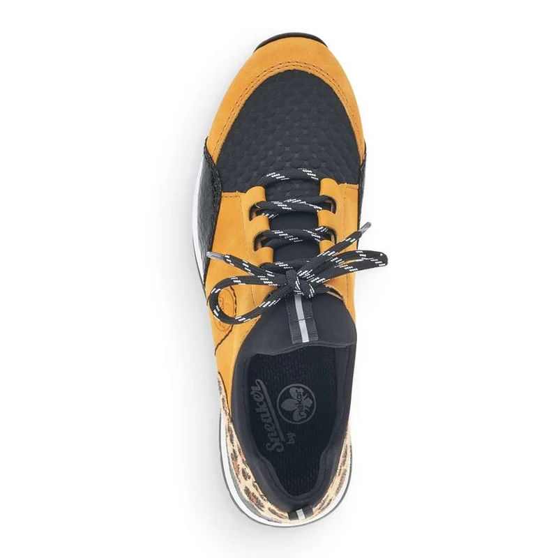 Rieker Modische Damen-Sneaker – Gelb / Schwarz