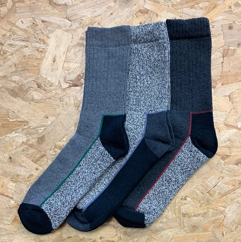 Bramble Herren-Trekker-Socken (3er-Pack) – Grau