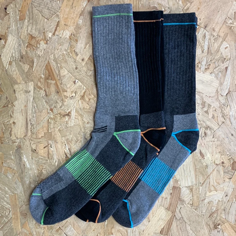 Bramble Leichte Wandersocken für Herren (3er-Pack) – Grau