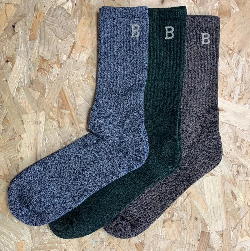 Bramble Herren-All-Terrain-Socken (3er-Pack) – Grau