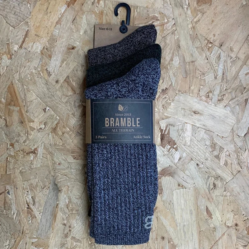 Bramble Herren-All-Terrain-Socken (3er-Pack) – Grau
