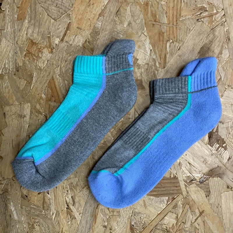 Bramble Damen-Trainer-Innensocken (2er-Pack) – Aqua/Blau