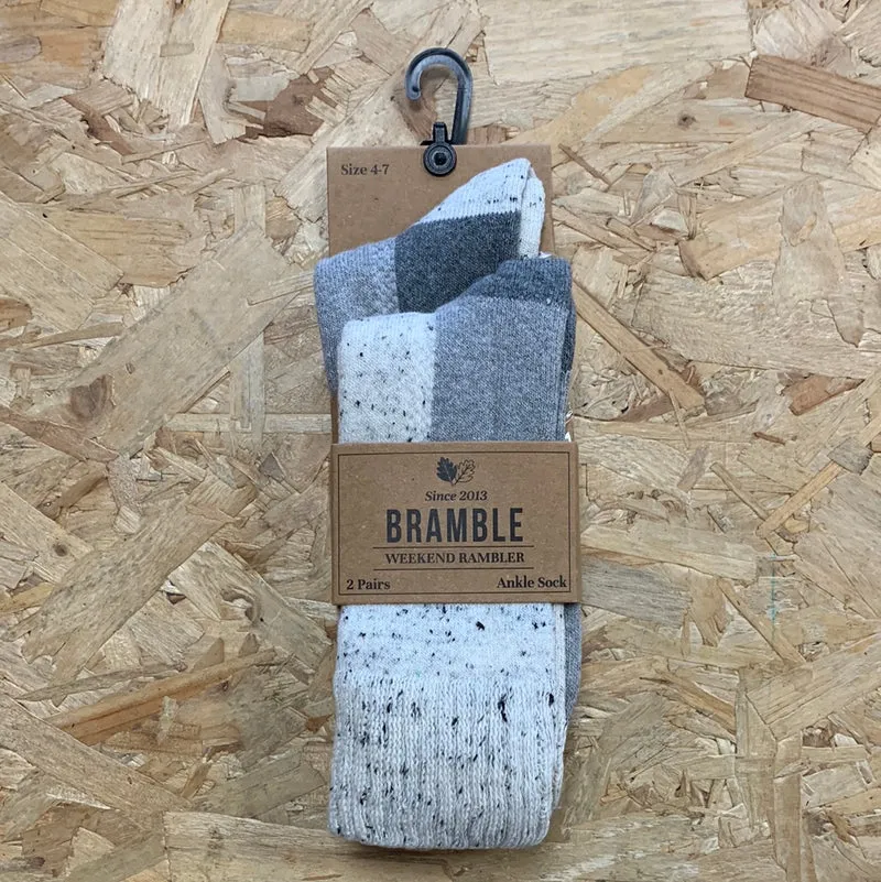 Bramble Damen Weekend Rambler Socken (2er-Pack) – Grau