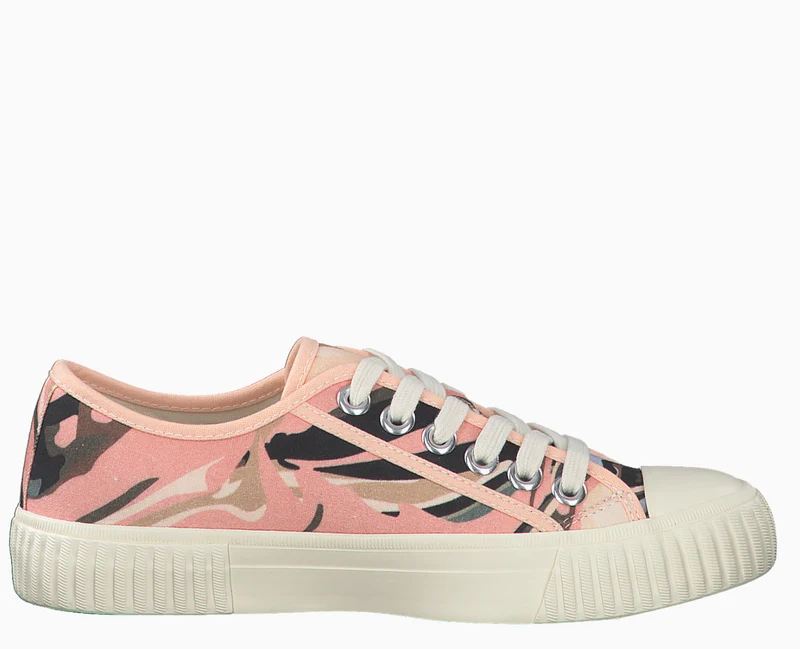 S.Oliver Damen Canvas Fashion Trainer - Rosa