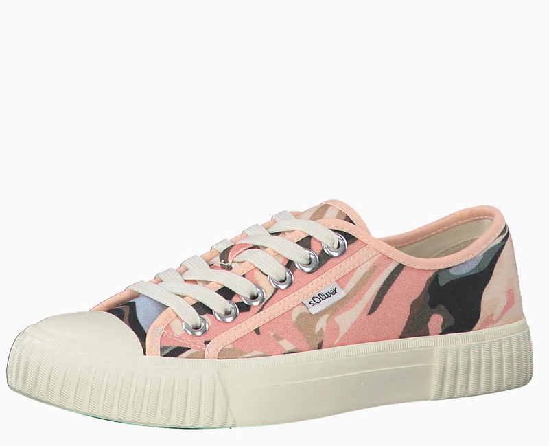 S.Oliver Damen Canvas Fashion Trainer - Rosa