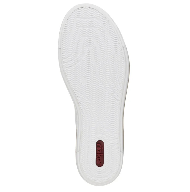 Rieker Modische Damen-Sneaker – Weiß / Nude
