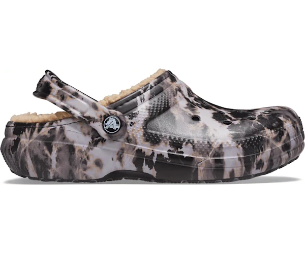 Crocs Unisex Classic Bleach Lined Clog - Schwarz