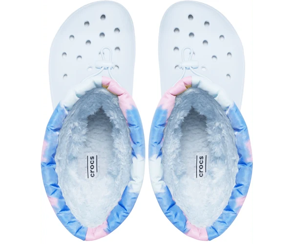 Crocs Unisex Classic Lined Neo Puff Tie Dye Stiefel – Mineralblau