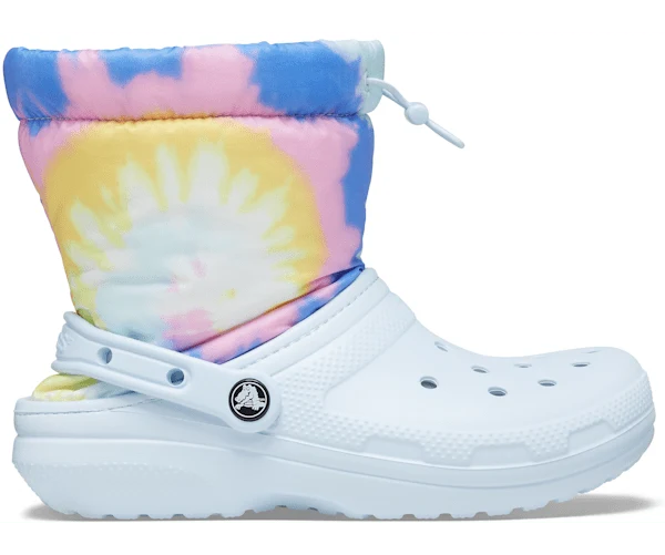 Crocs Unisex Classic Lined Neo Puff Tie Dye Stiefel – Mineralblau