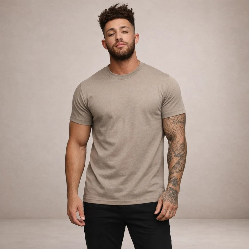 Herren-T-Shirt mit Rundhalsausschnitt und kurzen Ärmeln