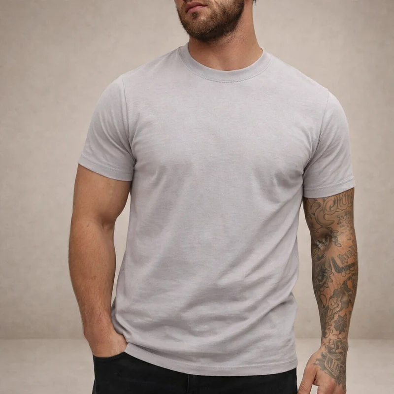 Herren-T-Shirt mit Rundhalsausschnitt und kurzen Ärmeln