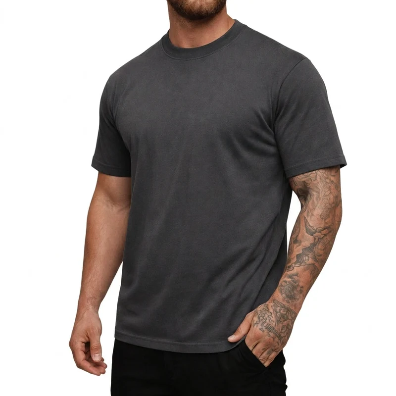 Herren-T-Shirt mit Rundhalsausschnitt und kurzen Ärmeln