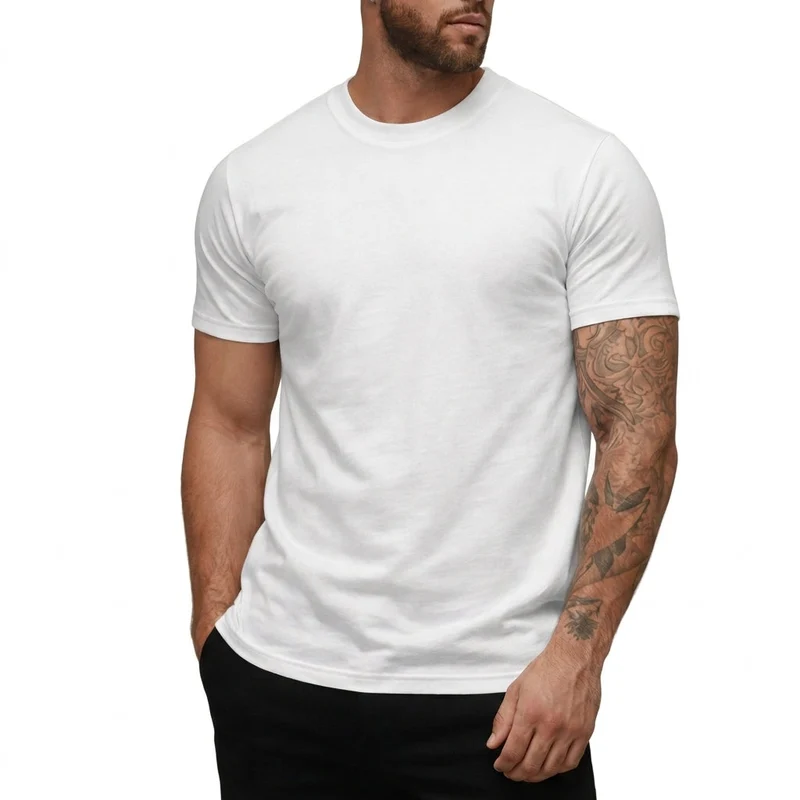 Herren-T-Shirt mit Rundhalsausschnitt und kurzen Ärmeln