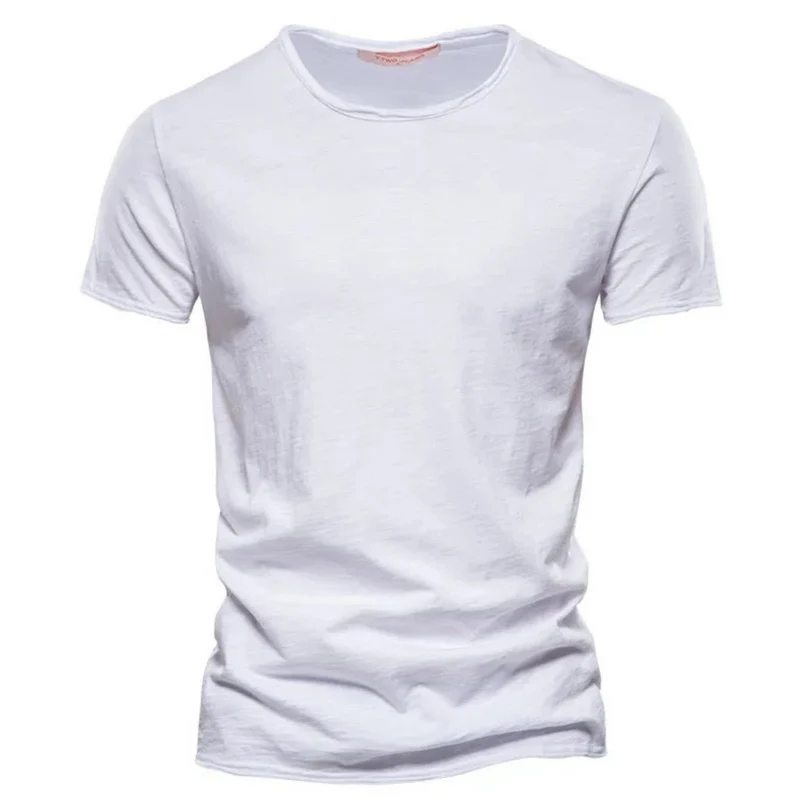 Herren-T-Shirt mit Rundhalsausschnitt und Flammgarn-Struktur