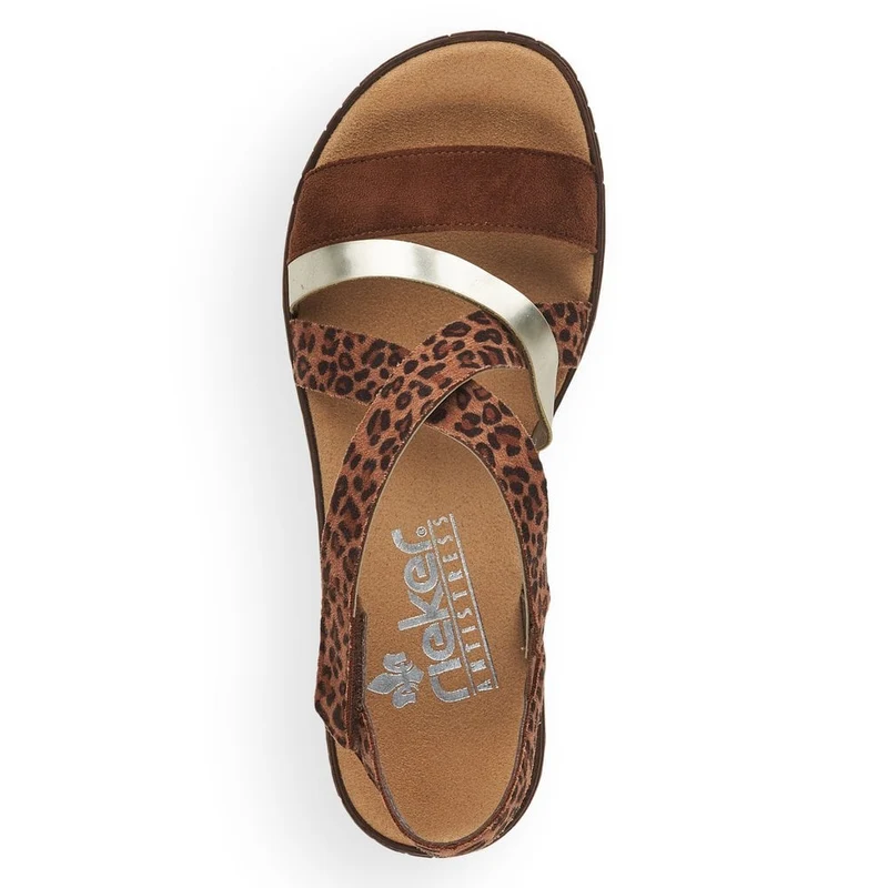 Rieker Damenmode-Sandale – Braun