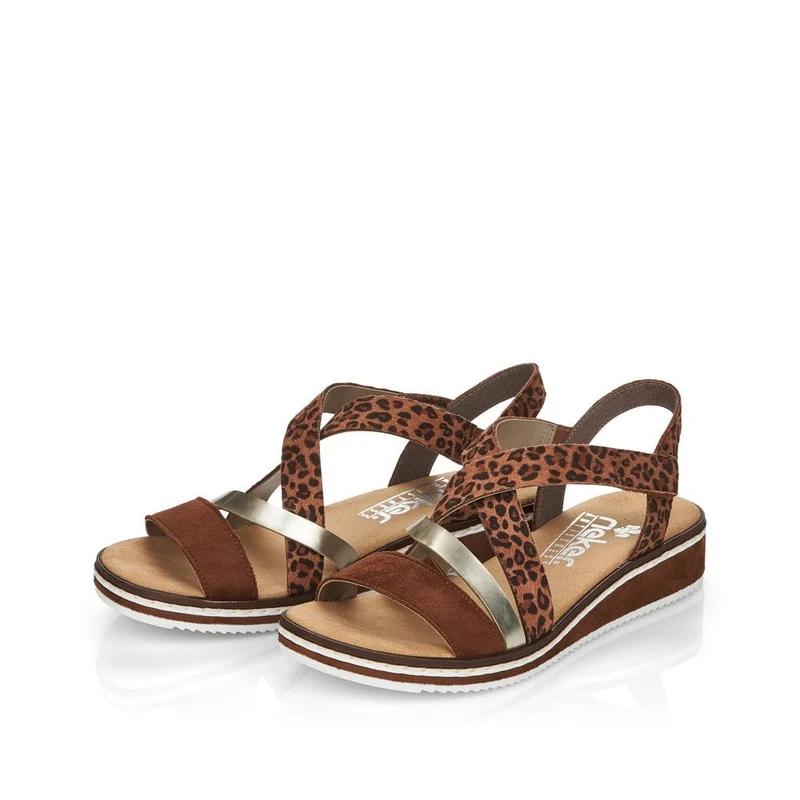 Rieker Damenmode-Sandale – Braun