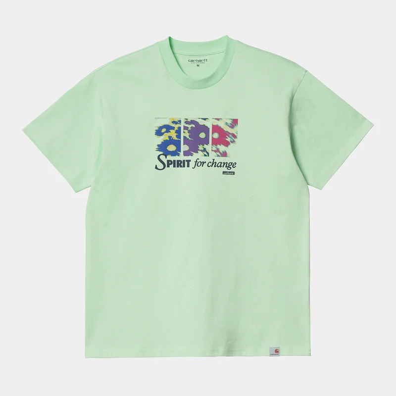 Carhartt WIP Kurzärmliges Spirit-T-Shirt aus Bio-Baumwolle für Herren – Pale Spearmint
