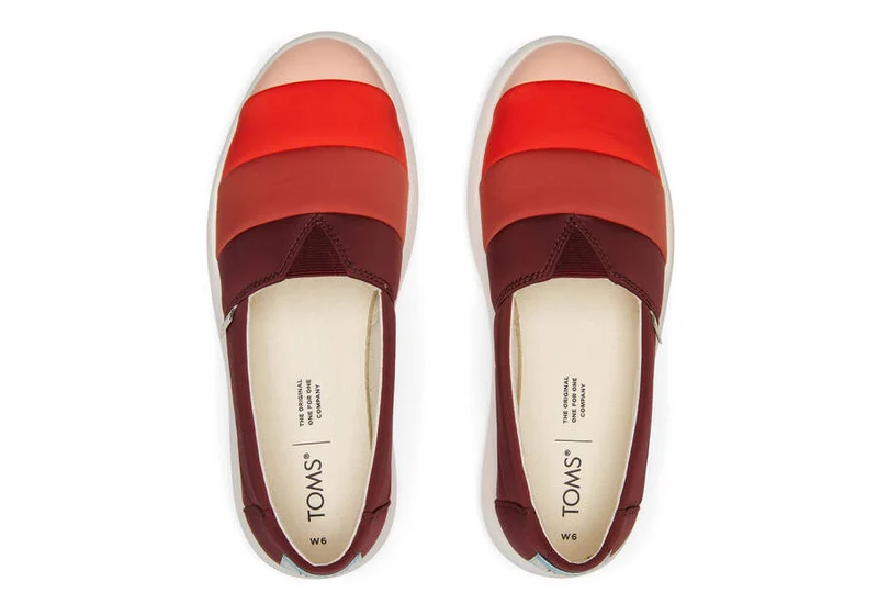 TOMS Alpargata Mallow Vegane Espadrille für Damen – Burgunderrot