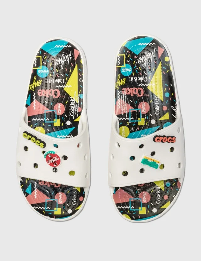Crocs Unisex Coca-Cola Classic 90's Slide – Weiß / Multi