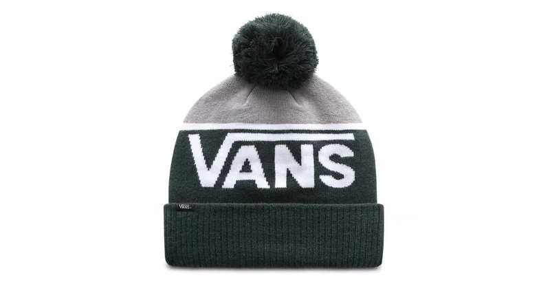 VANS Unisex-Beanie mit Streifenbommel – Skarabäus