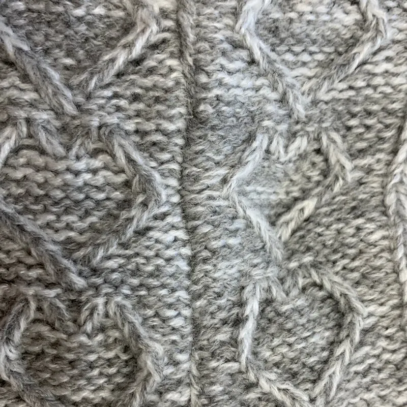 Bramble Strukturierte Strick-Lounge-Socken für Damen – Grau