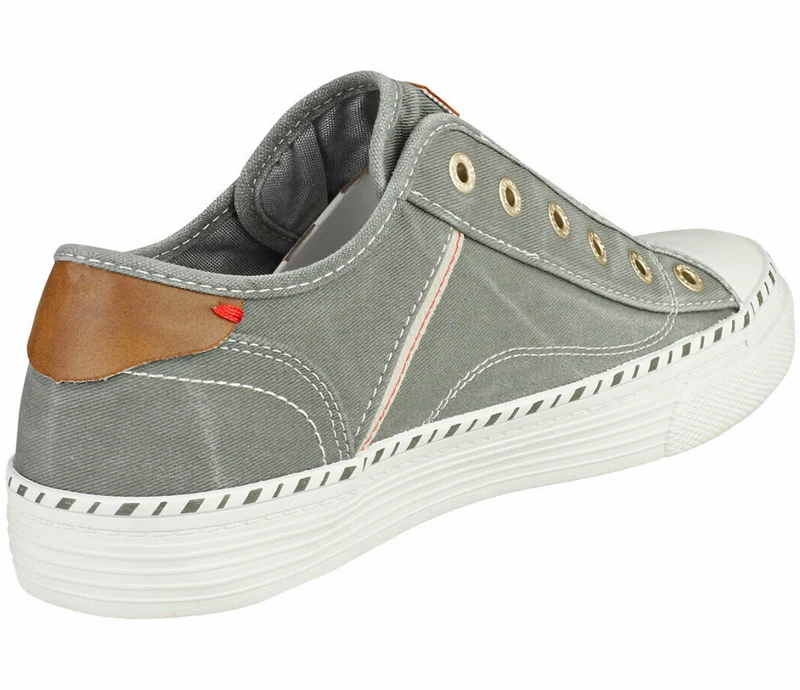 Mustang Damen-Sneaker ohne Schnürsenkel zum Hineinschlüpfen – Grau