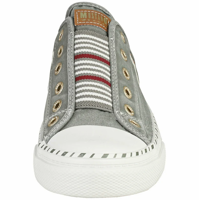 Mustang Damen-Sneaker ohne Schnürsenkel zum Hineinschlüpfen – Grau