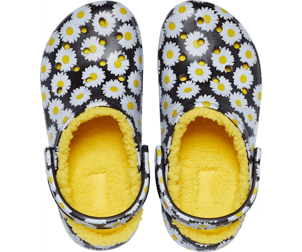 Crocs Unisex Classic Lined Vacay Vibes Clog – Daisy / Schwarz