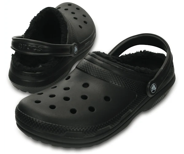 Crocs Unisex-Klassiker Lined Clog - Schwarz / Schwarz