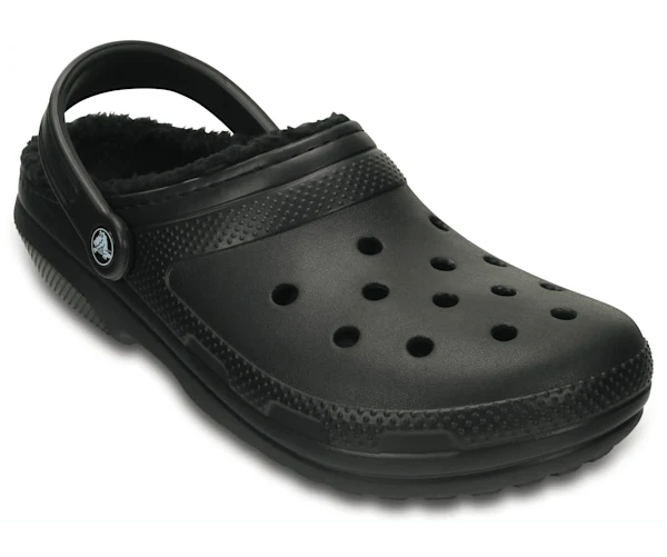 Crocs Unisex-Klassiker Lined Clog - Schwarz / Schwarz