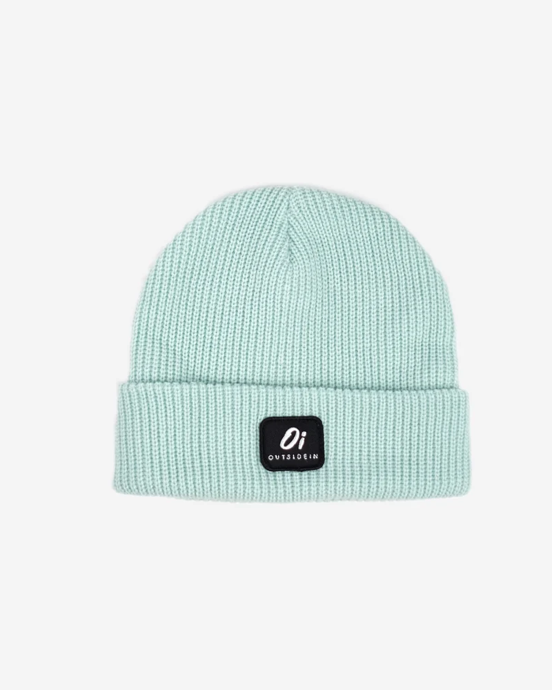 Outside In Unisex Mint Ribbed Beanie – Mint