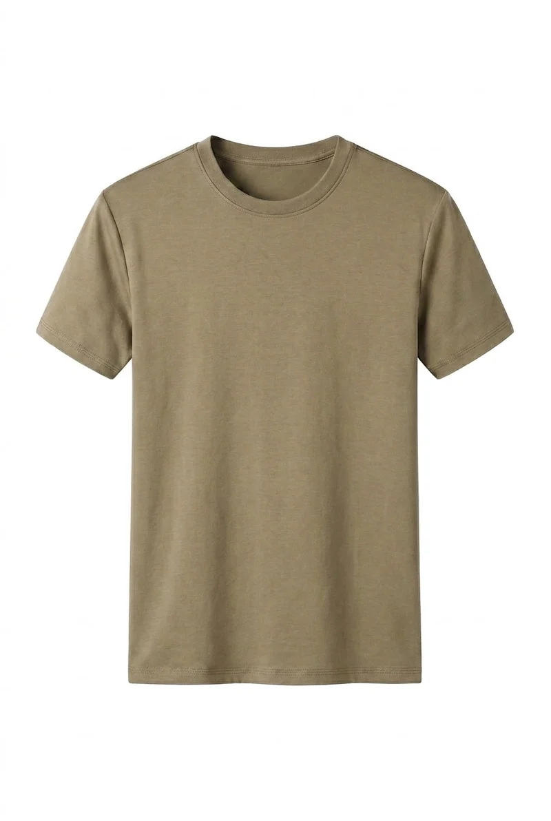 Herren Einfarbiges Kurzarmshirt mit Rundhalsausschnitt
